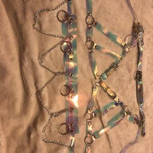 Rave Harness Set with Matching Belt and Collar